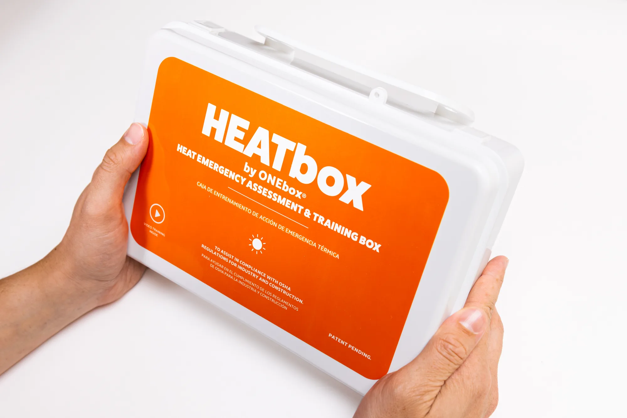 HEATbox held in hands