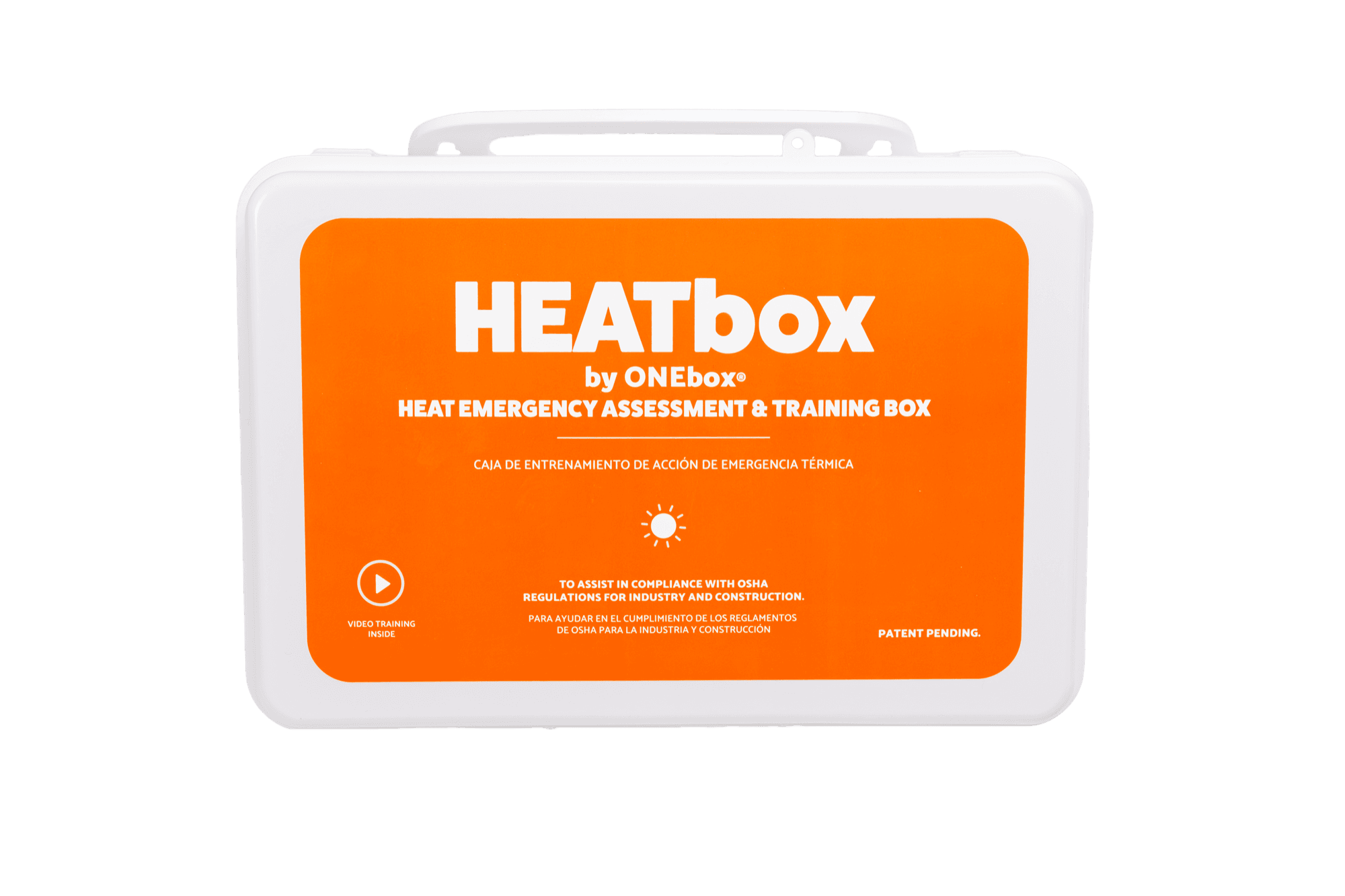 HEATbox case, straight-on front view