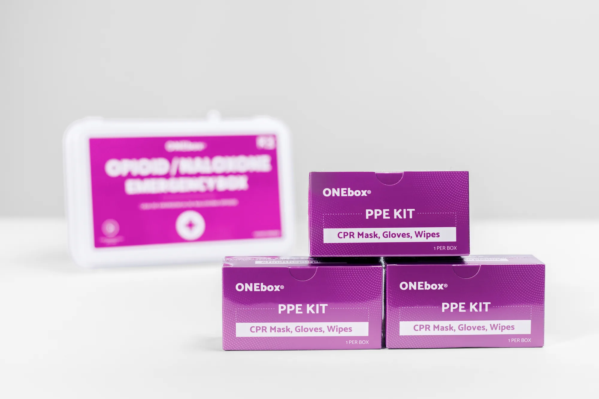 ONEbox PPE kit boxes with ONEbox Classic
