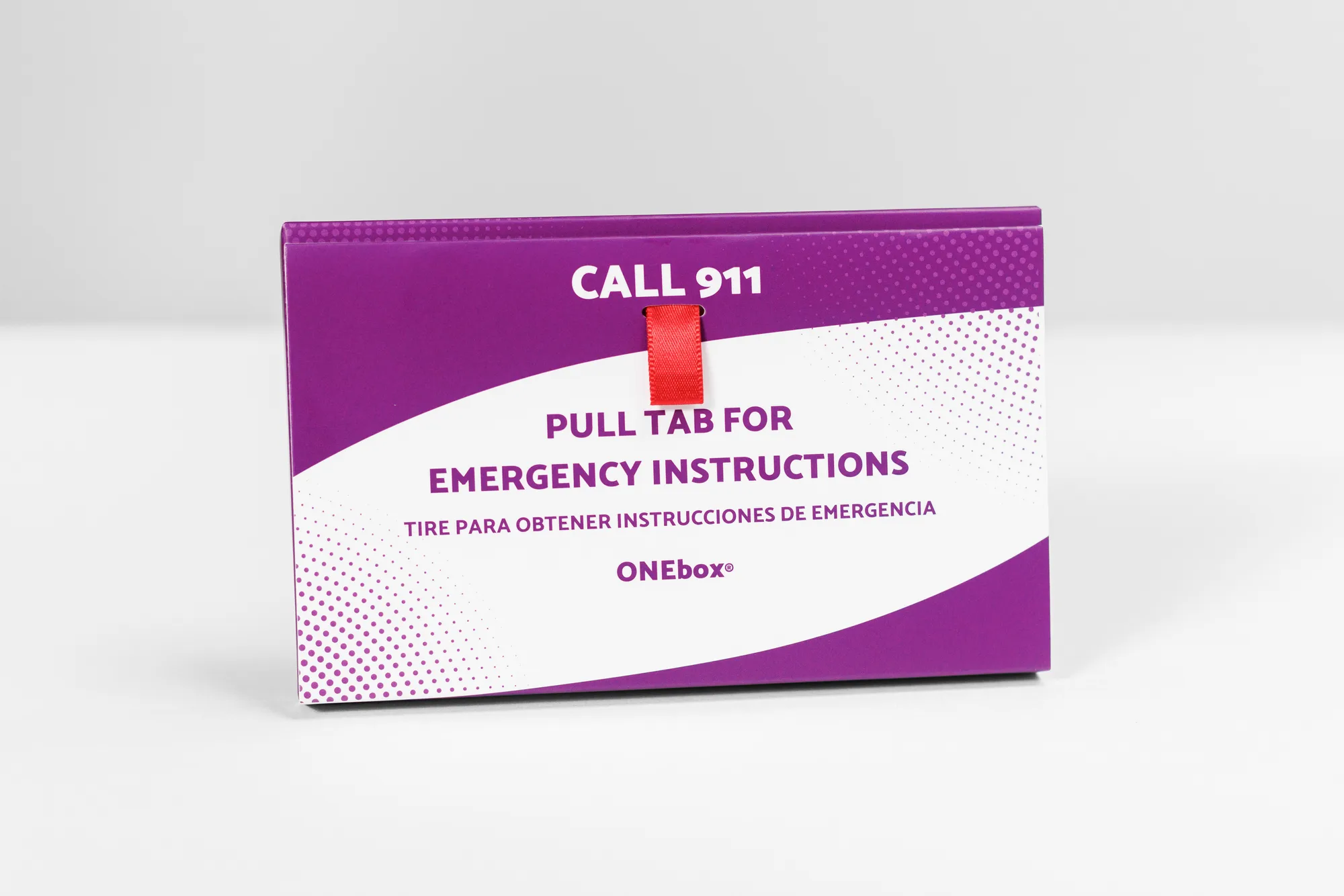 Call 911 pull-tab emergency signage